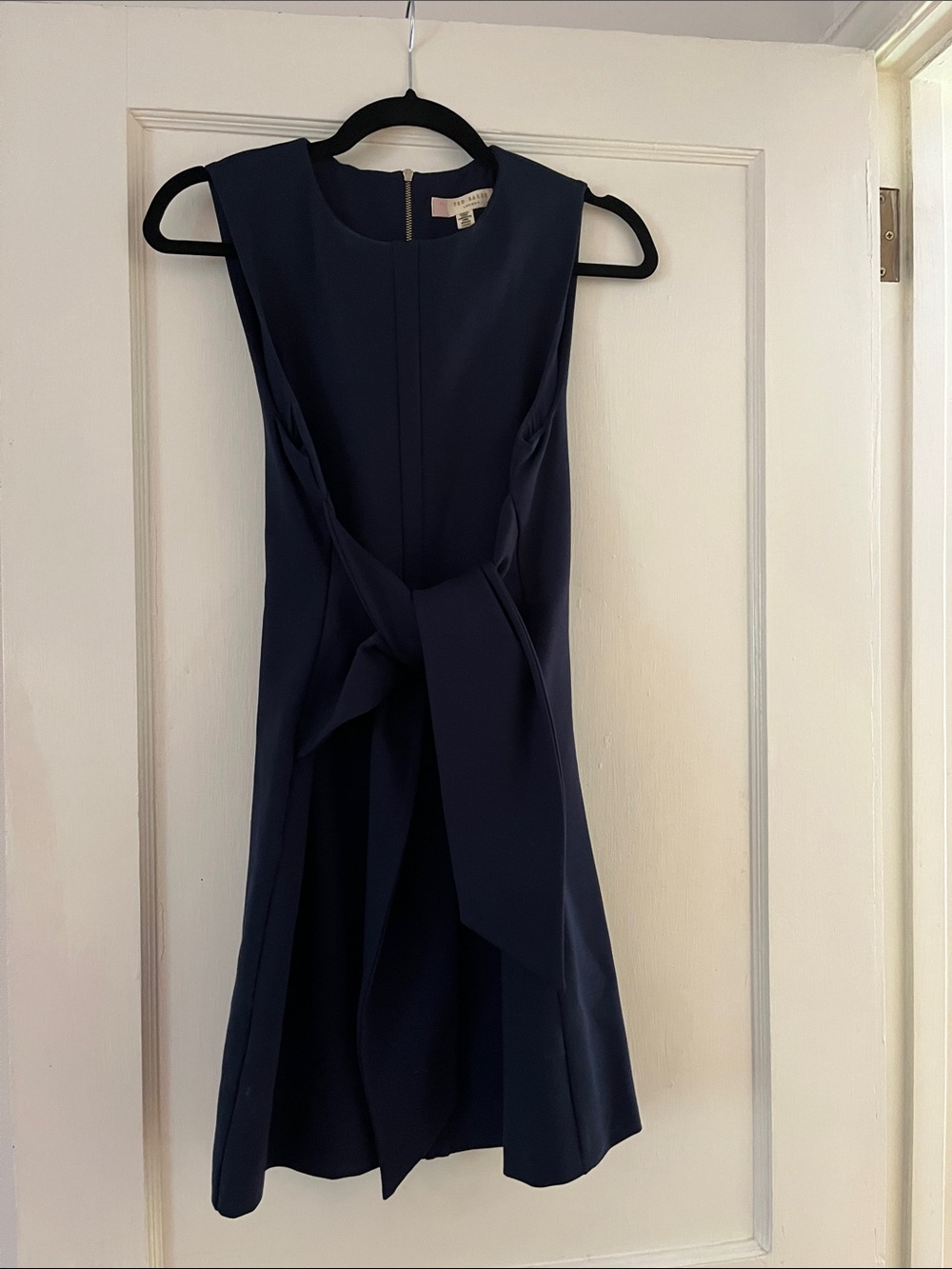 Ted Baker Navy Sleeveless Tie-Front Mini Dress